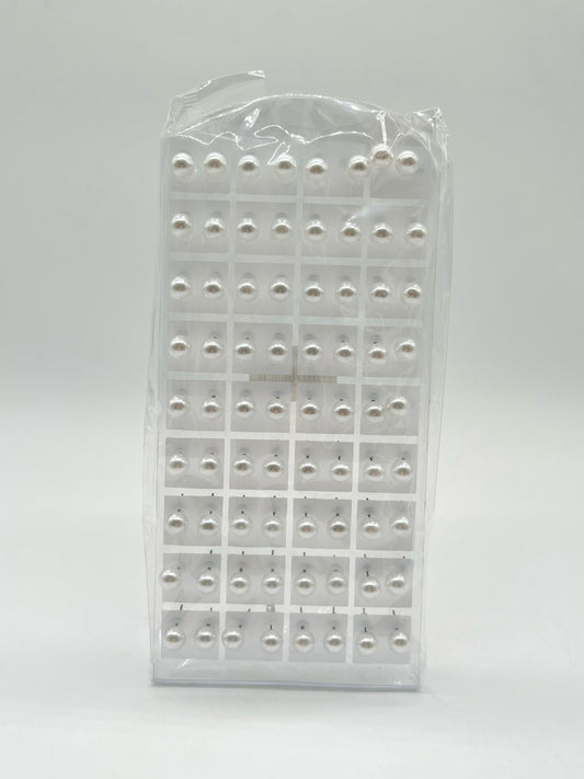 36 PARES DE ARITOS PERLA AF-12127