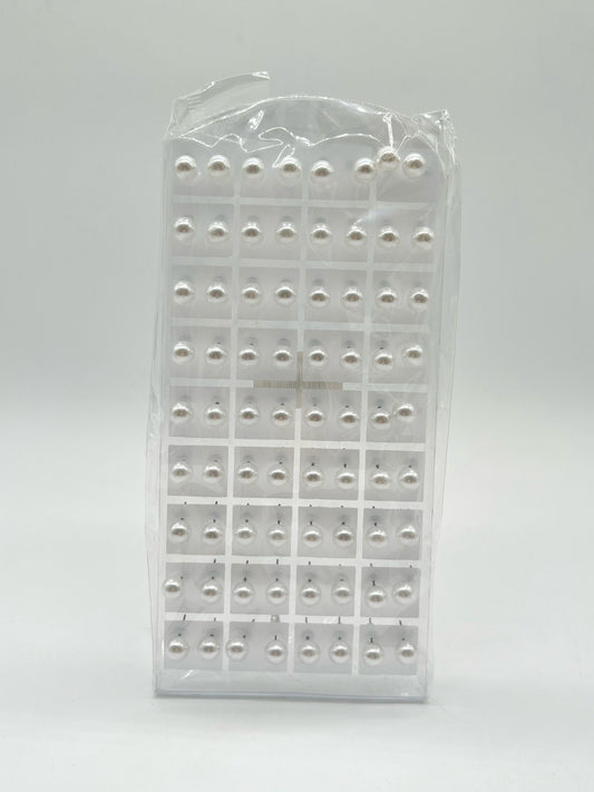 36 PARES DE ARITOS PERLA AF-12127
