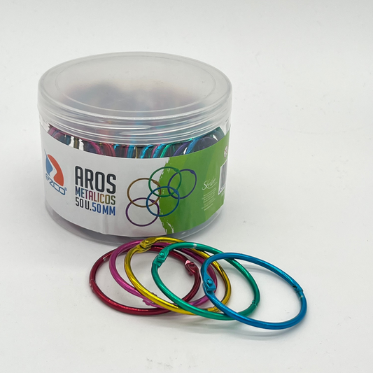 AROS METALICOS COLOR 50MM X50 10002